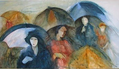 mulheres chuva